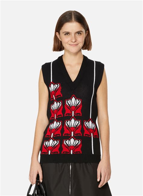 prada pulli damen|prada wool vest.